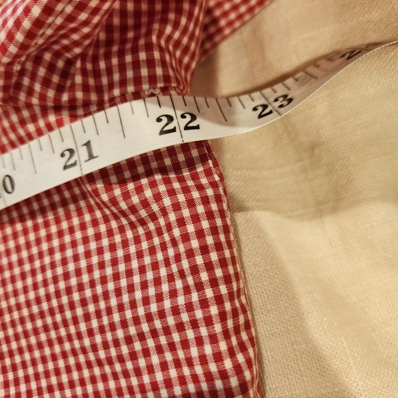 Vintage Marsh Landing 100% Cotton Spring Red Gingham Coat Size Large Retro - Picture 14 of 15